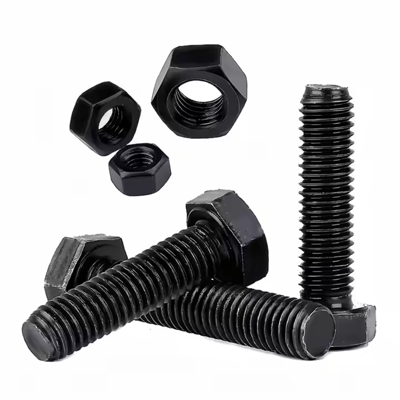 Manufacturers Wholesale Black Fasteners M12 M13 Hexagon Bolts Nuts