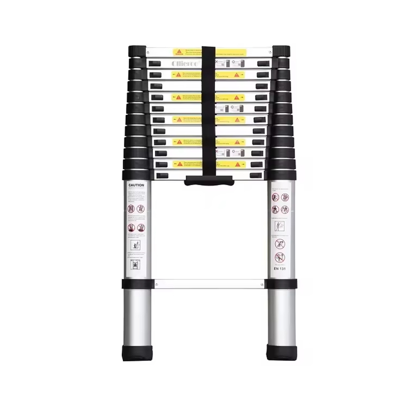 Thickened aluminum alloy telescopic joint folding ladder with stainless steel bamboo joints, multi-functional ladder