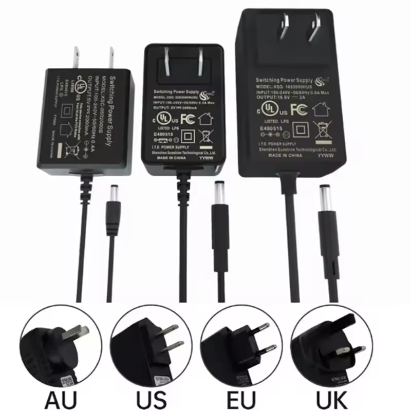 电源适配器5v 9v 3v 12v 15v 19v 24v 36v 40v 1a 2a 3a 3.15a 4a 5a AC DC开关电源适配器，符合CE、UL、PSE、KC、SAA标准