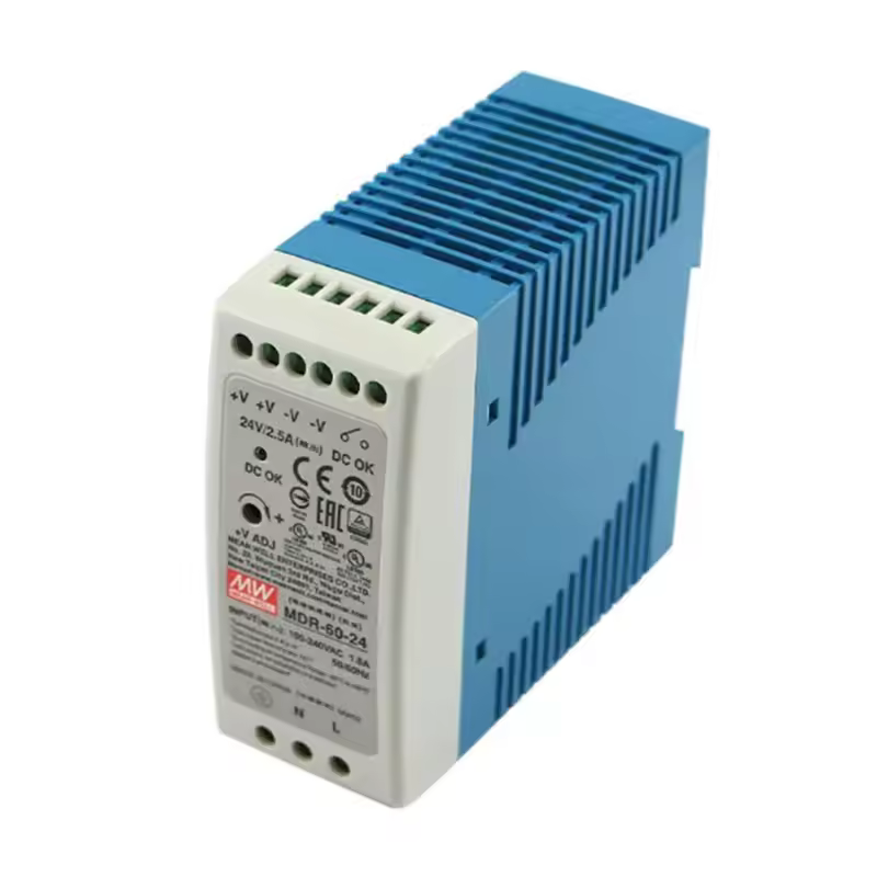 Fuente de alimentación de riel DIN al por mayor de fábrica 24 V CC 2,5 A MDR-60-24 SMPS industrial de salida única