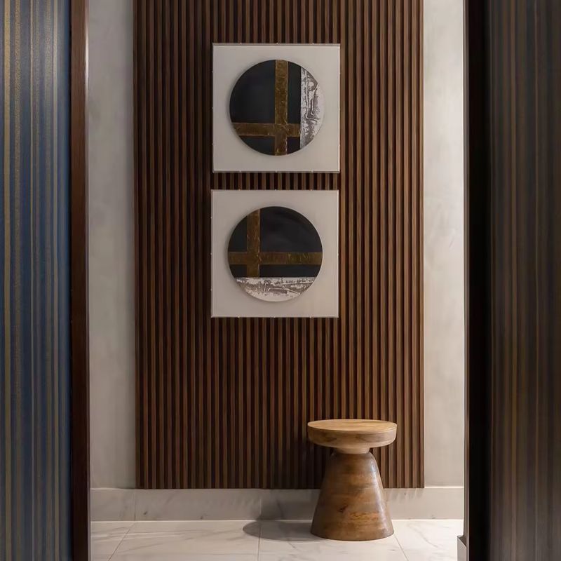 ​​WPC防水墙板 高仿木纹PVC饰面板 客厅电视墙装修材料​