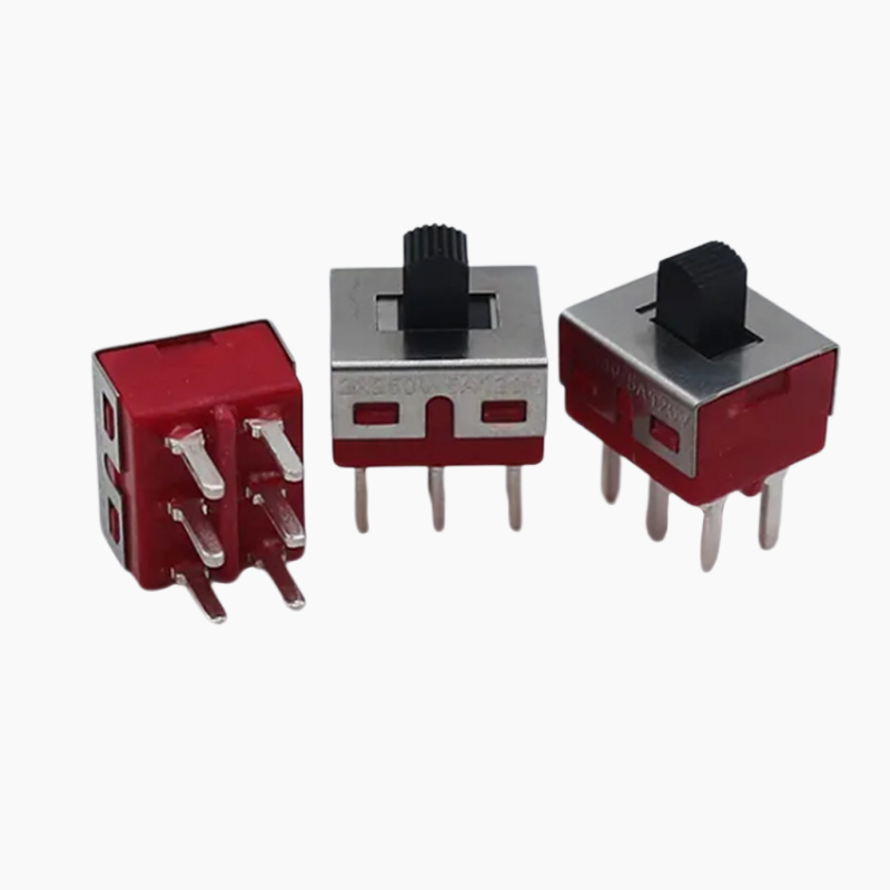 3 Position Slide Switch PC Through Hole 2A 250V Slide Switch DPDT On-Off-On Slide Switch