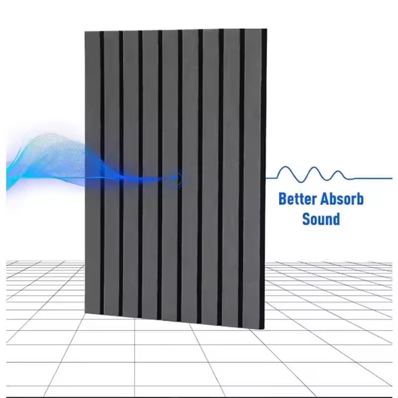 Silent Expert | Panel fonoabsorbente con ranuras tridimensionales | Textura de madera maciza | Mejora la calidad del espacio