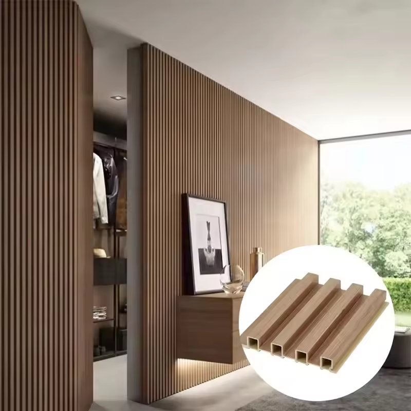 Factory direct sale wood grain composite board PVC/WPC wall board waterproof groove ceiling