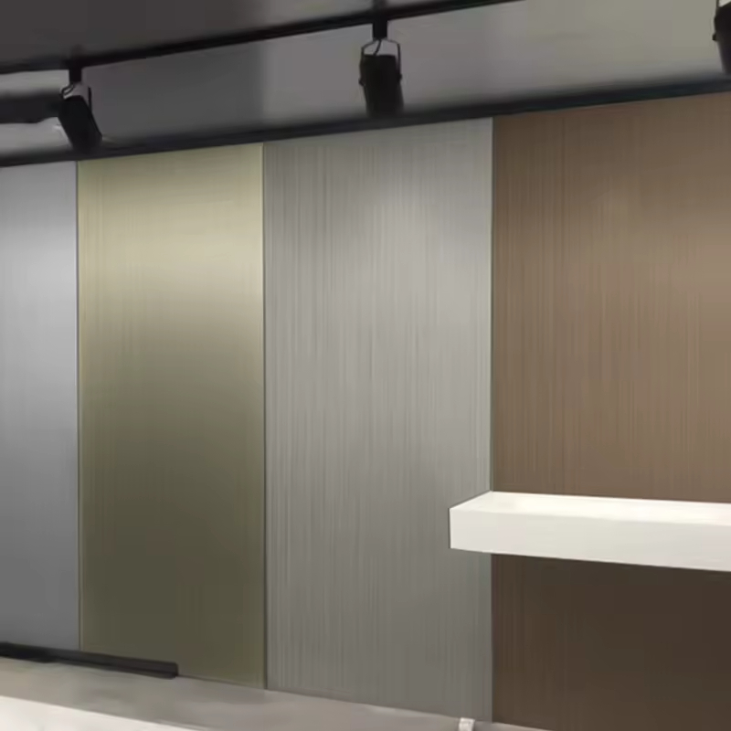 Fireproof and moisture-proof PVC wall panels Bamboo charcoal wood veneer Hotel office decoration materials