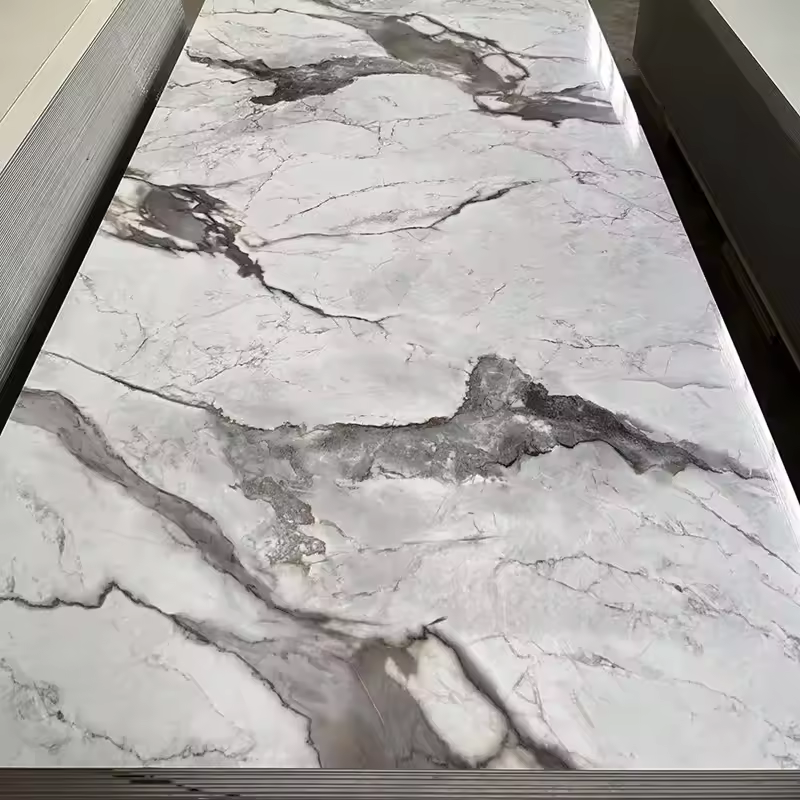 High-quality PVC marble board, carbon board, bamboo wall panel, plastic board, PVC laminate 