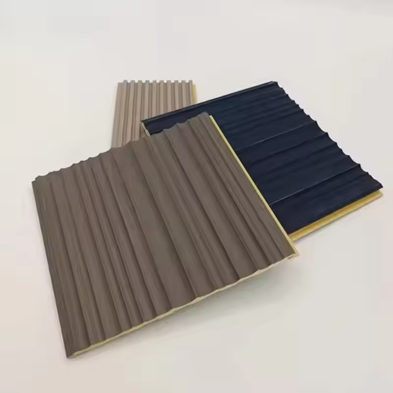 New Design Premium Version Indoor Interior Wall Wpc Groove Cladding Composite Wood Grain Wall Panel