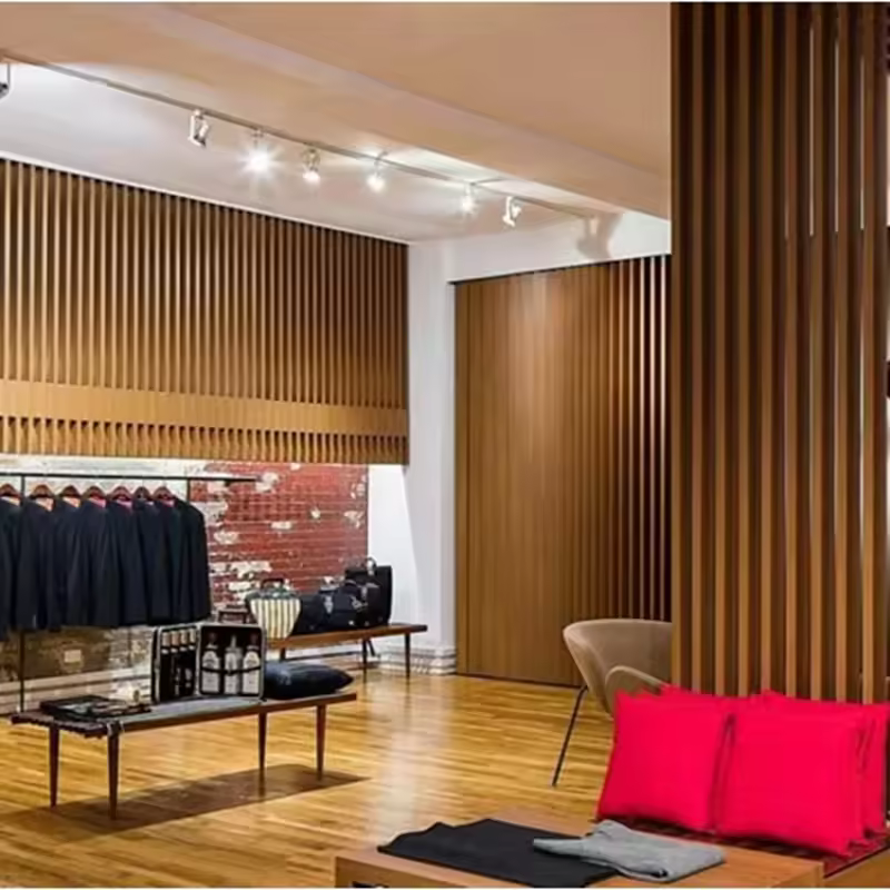 Factory Direct WPC Wall Panel Wood Composite Interior Grooved Panel Cladding Interior Wall Panel Decoration
