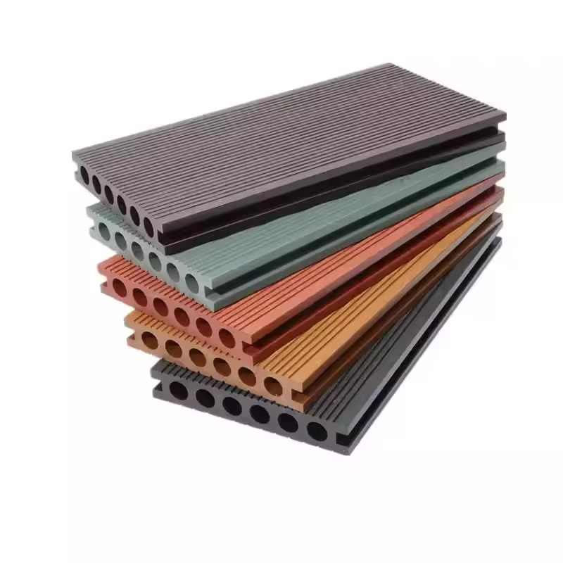 High-end outdoor WPC flooring, wood texture, waterproof and moisture-proof, deck decoration materials