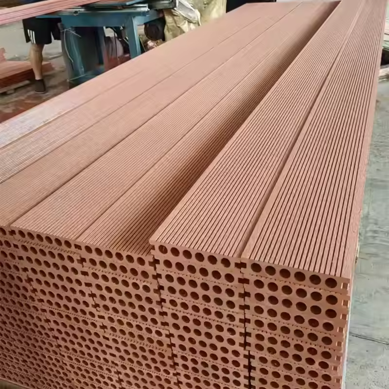 New Product Idea Round Hole Wood Plastic Composite Outdoor Paving