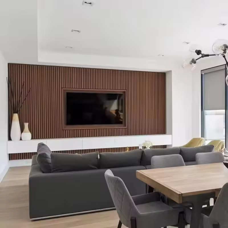 Modern-style grooved PVC wall panels
