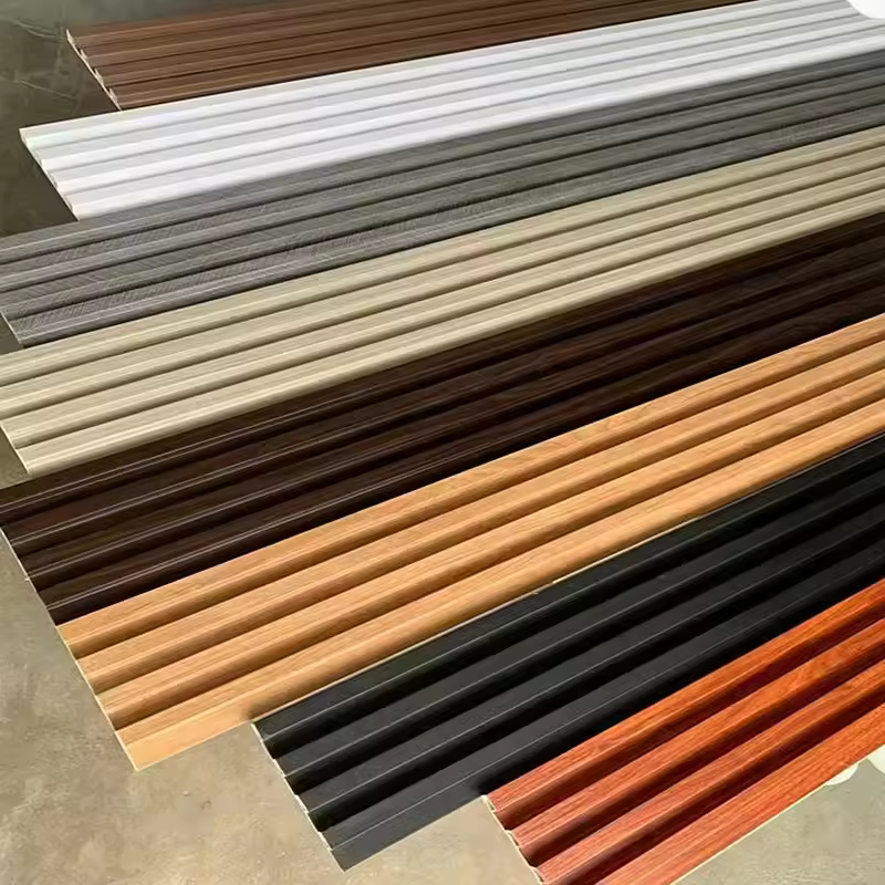 Wood-grain Hollow Interior Decorative Wall Panel Cladding | PVC 3D Grooved Wall Panels | Wood-Plastic Composite (WPC) Wall Panels