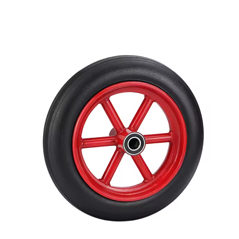  Aluminum Alloy Solid Rubber Wheel | Universal Wheel for Flatbed Cart | Heavy-Duty 10-inch Industrial Caster Wheel