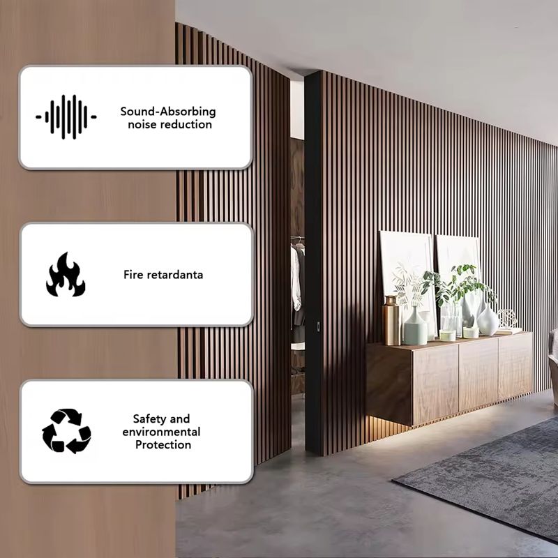 High-density MDF sound insulation board, indoor wooden wall panel, hotel decoration sound-absorbing and noise-reducing material