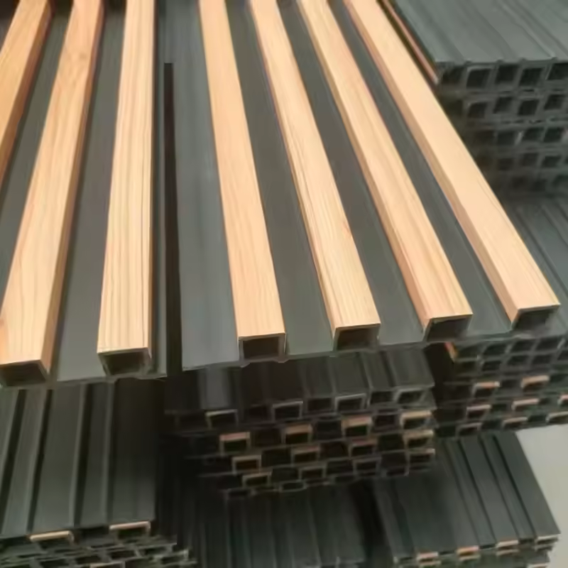 Product Manufacturers Four-slot Wood Plastic Composite Wall Panels for Indoor Background Wall
