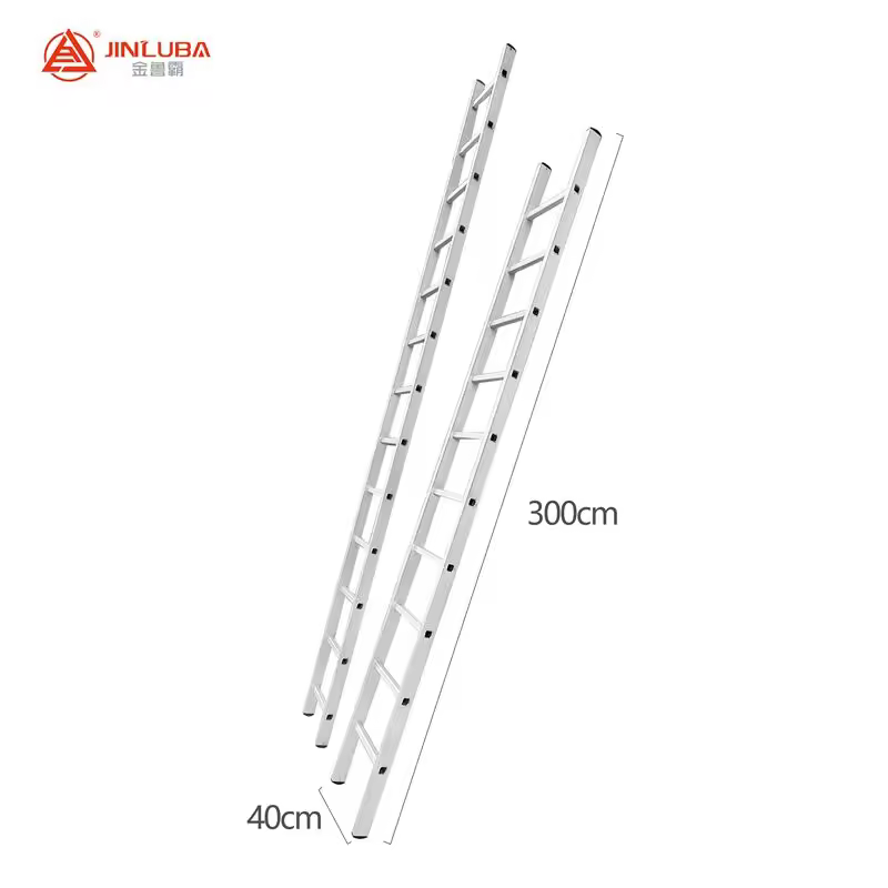 Heavy-Duty Aluminum Alloy Straight Ladder - Export Riveted & Stamped Square Tube Ladder‌