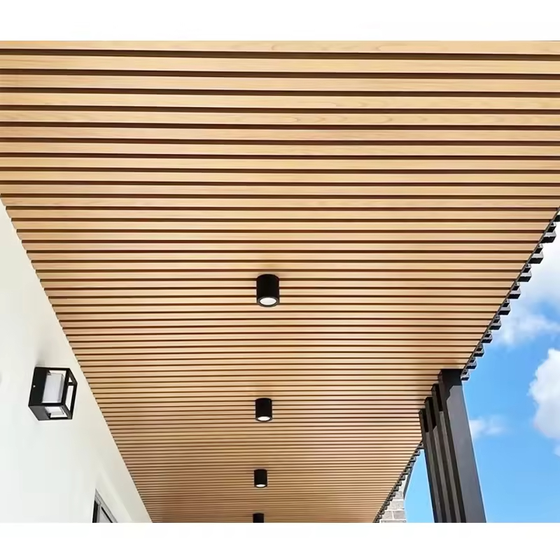 High quality WPC ceiling Great Wall ceiling Waterproof Outdoor wall panel Co-extrusion capping Decorative wall
