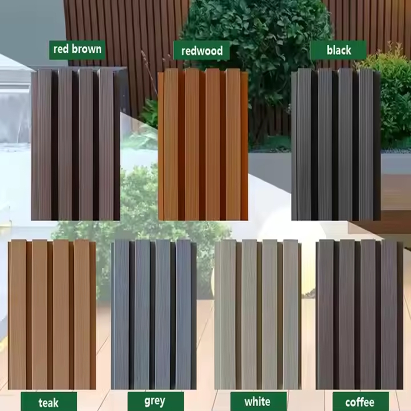 Panel de pared con rejilla de madera y plástico con garantía de calidad para decoración de paredes exteriores óptima