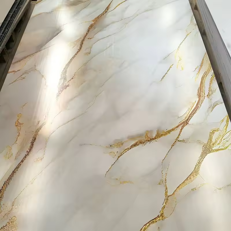 ​​PVC大理石板 1220x2440mm 高光UV板 防水防潮 工程家装通用​