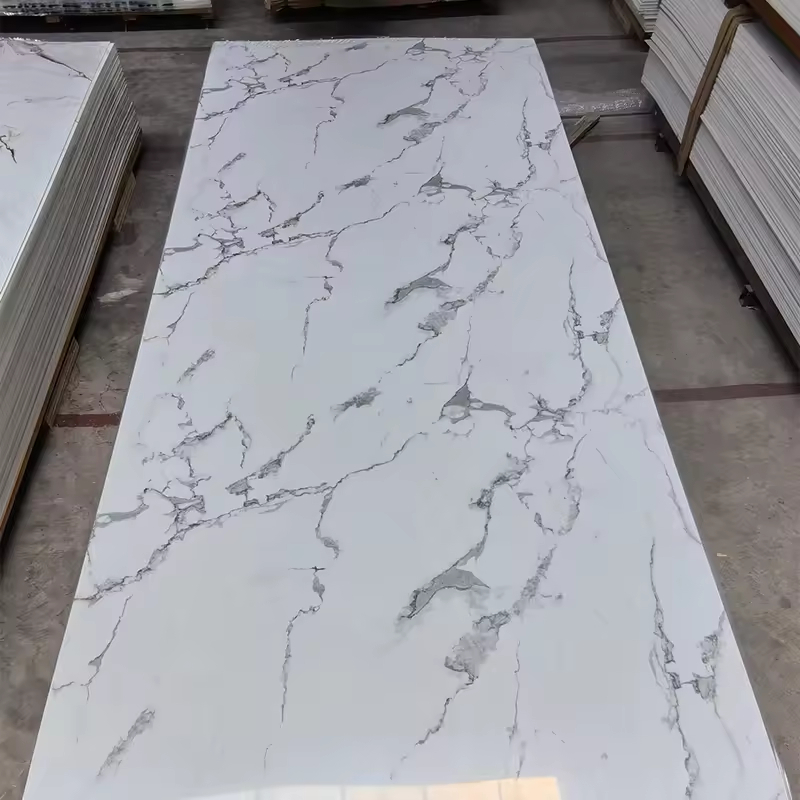 高光泽防水 UV 墙板 涂层大理石板材 适用于室内墙