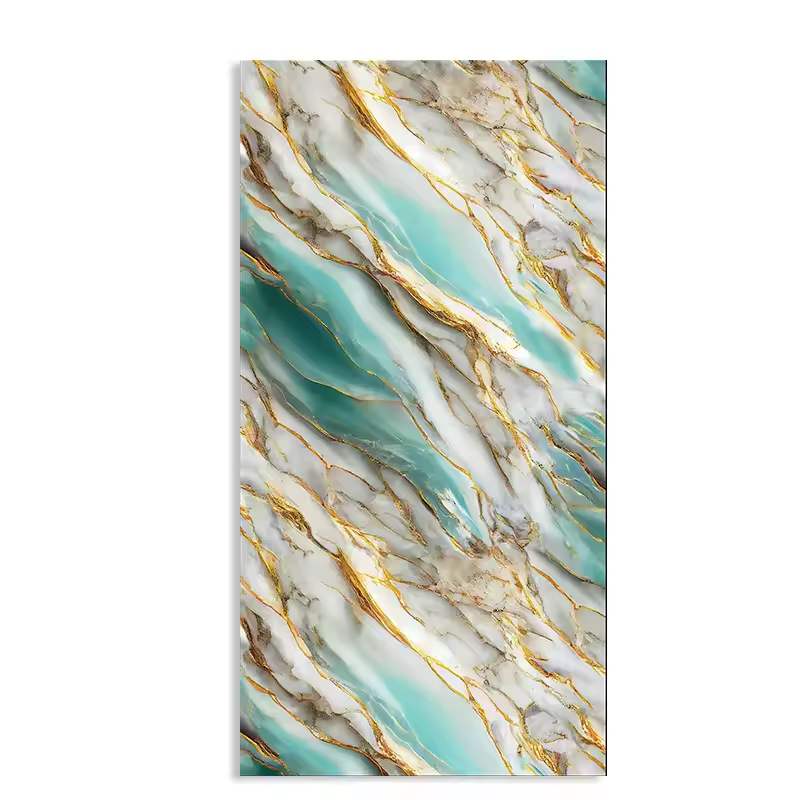 2025 modern style UV board marble decorative plastic board PVC board wall decoration board
