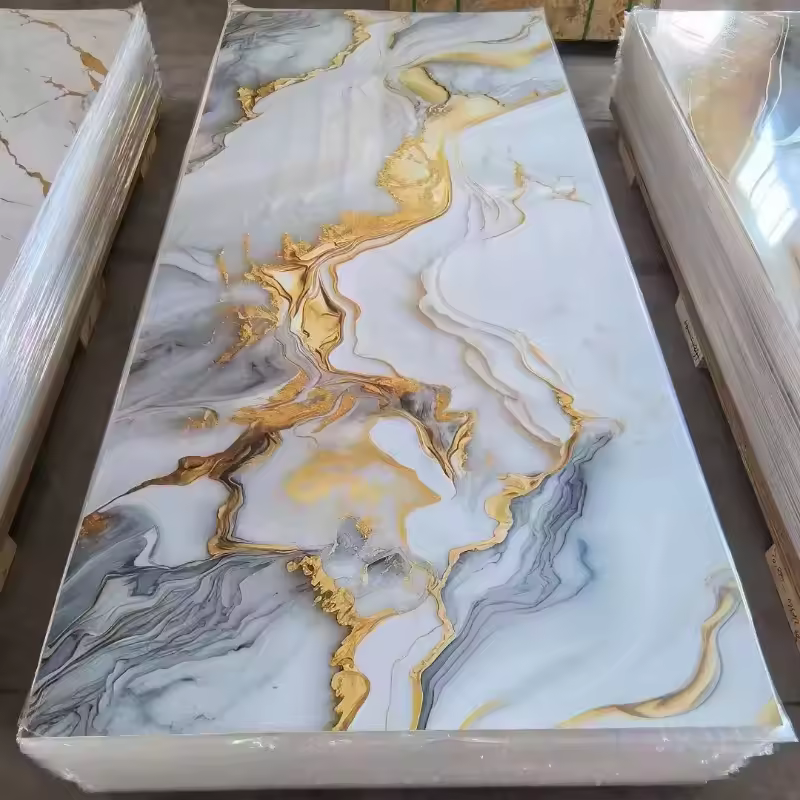 New Design Moisture-Proof Marble Slab Decorative PVC UV