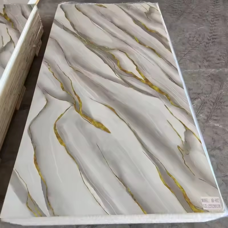 High-Quality Hot-Selling Waterproof Golden Wall Panels from Factory, PVC Wall Panels