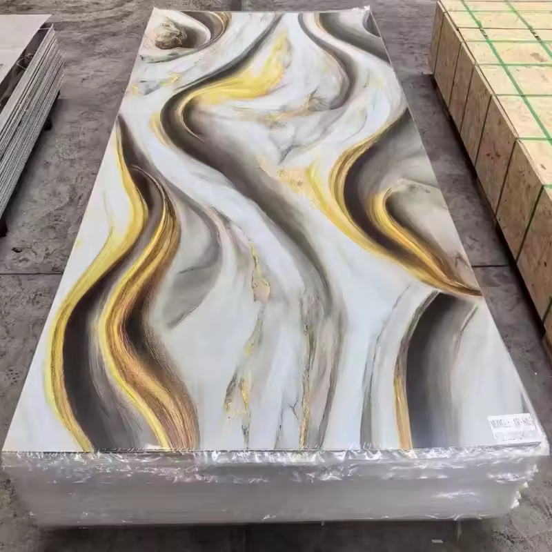 UV Marble Plastic Board, MDF Board, Moisture-Proof 3D PVC Wall Panel