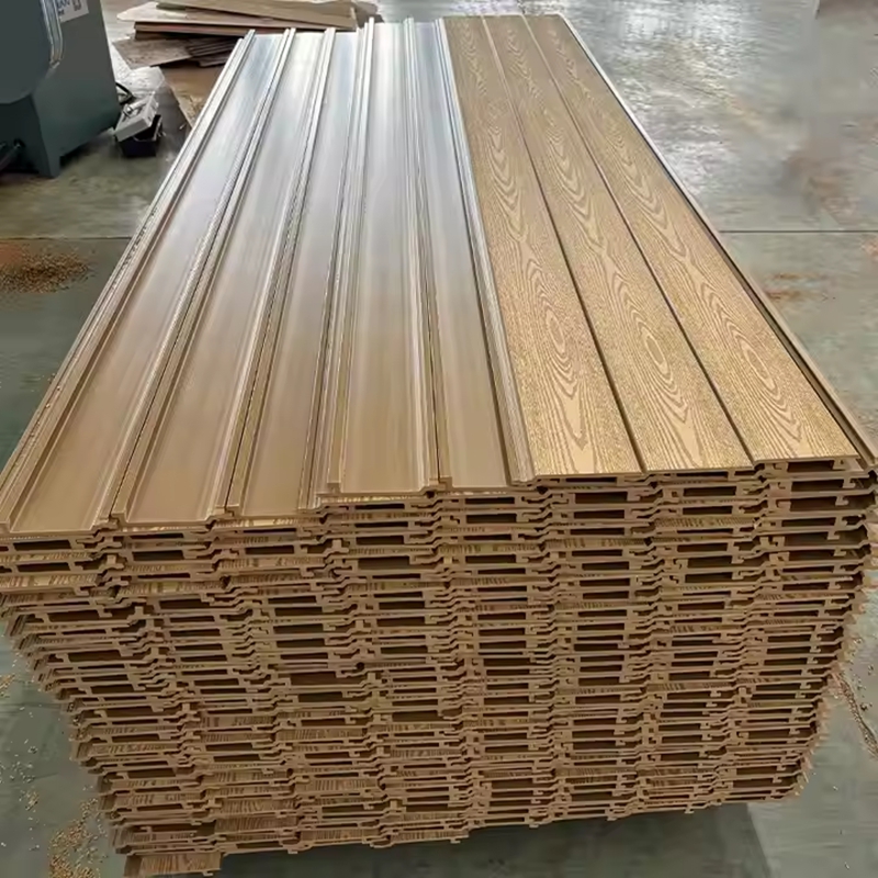 Best-selling custom-made wood plastic grille wall panels with realistic texture