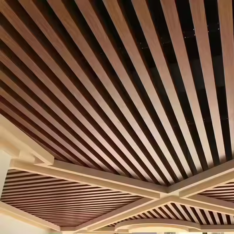 Plastic Composite Ceiling PVC Roof Decoration WPC Wood PVC Modern Waterproof False Ceiling