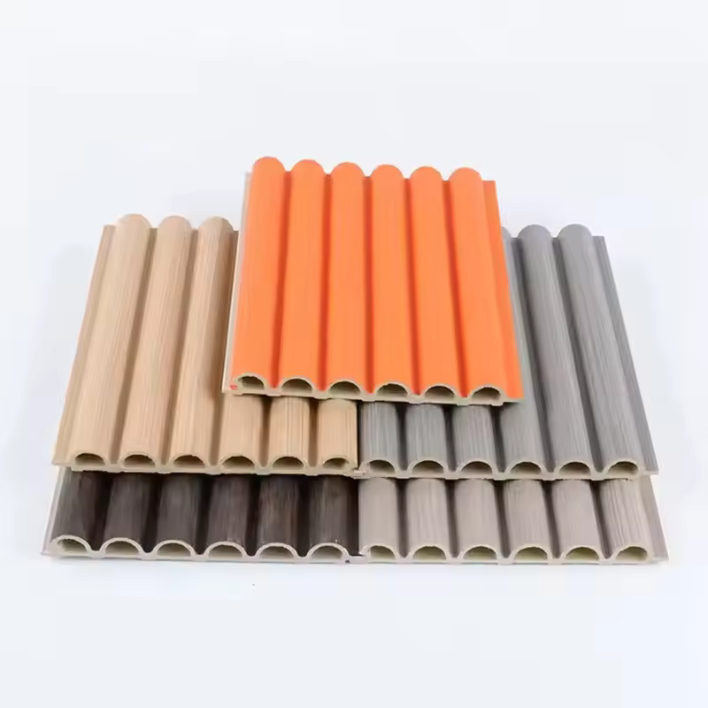 Custom new products decorative wood grain interior groove wpc wall panels