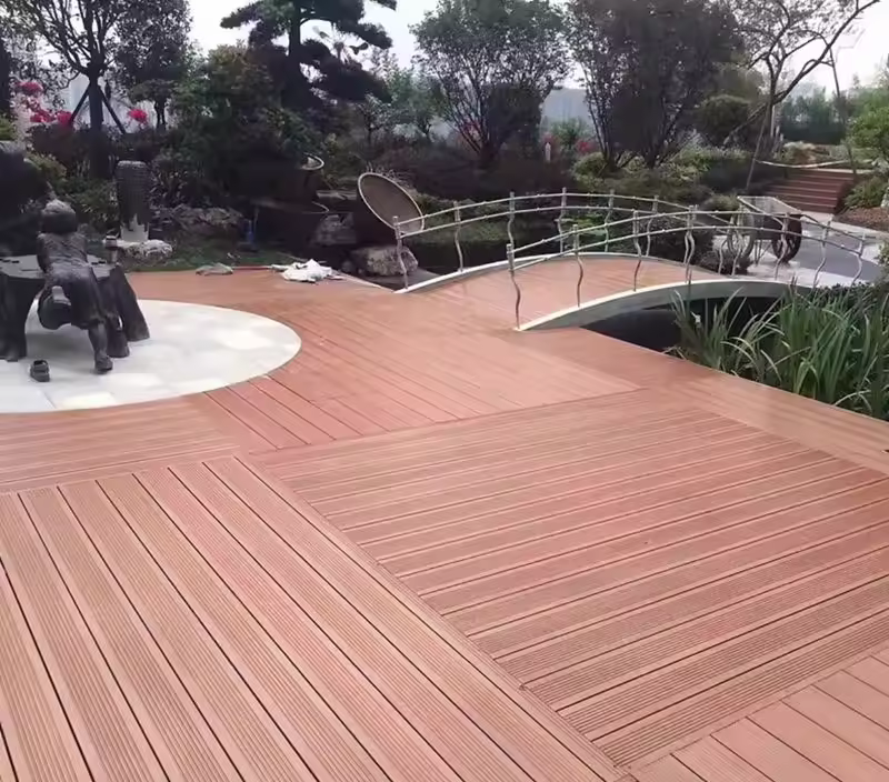 高品质环保选择 户外空间竹地板 原始生态木材框架