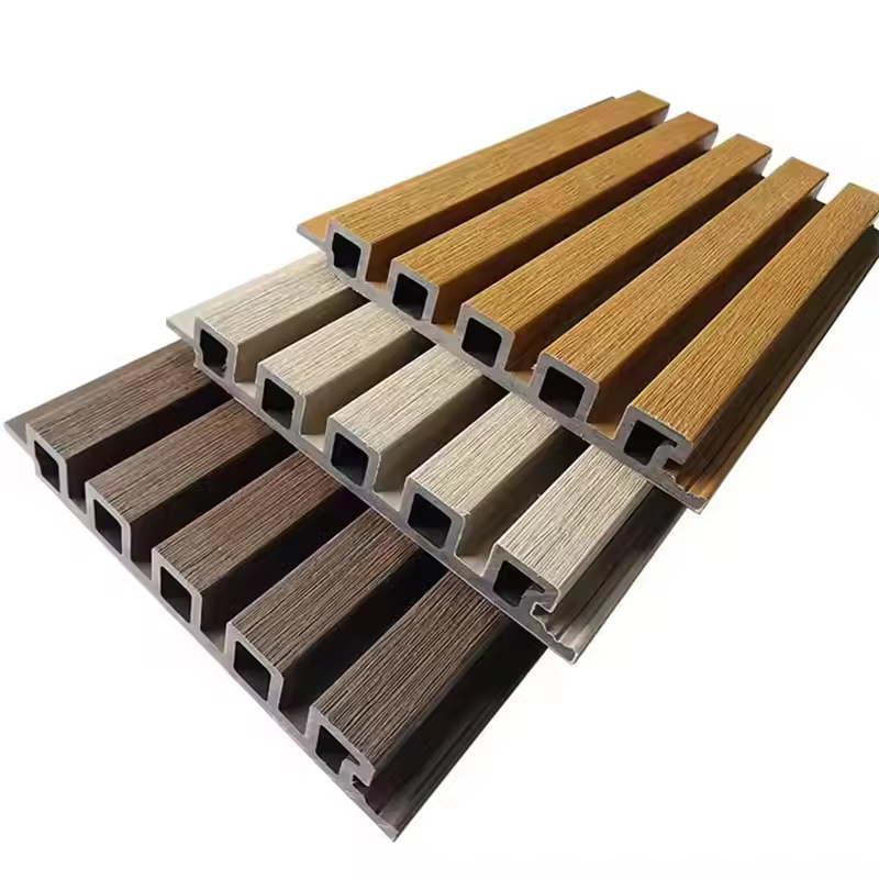 China Wholesale Factory Grooved Design Outdoor WPC Exterior Decorative Wall Panels