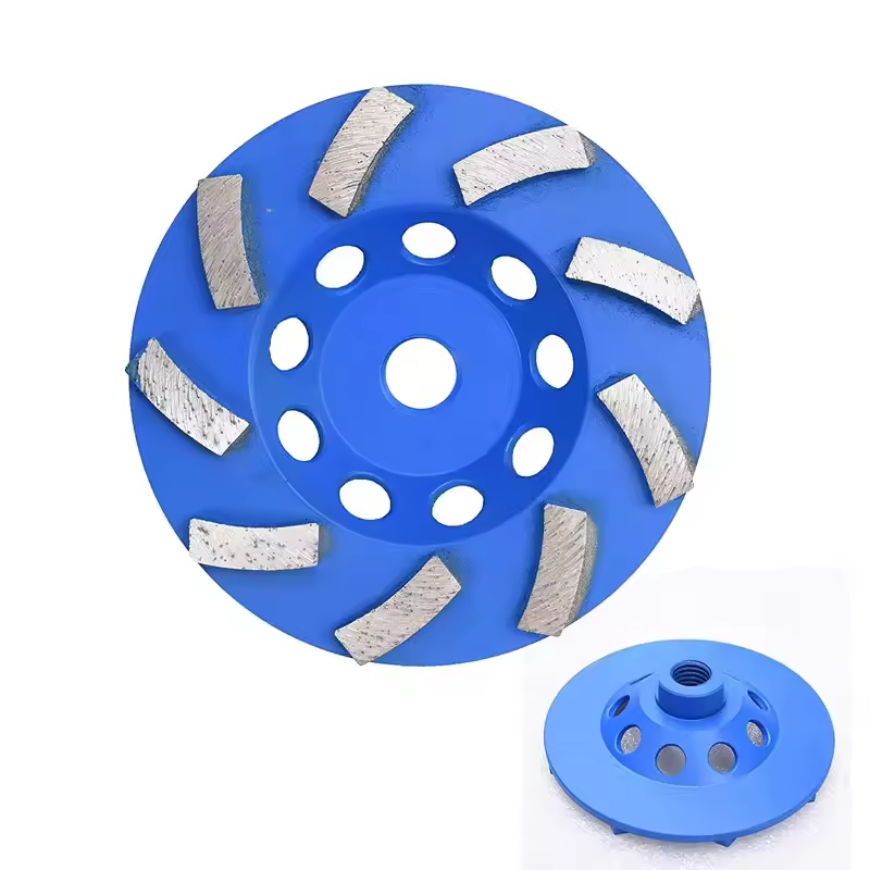 5-inch 125-millimeter High-Quality Sandstone Turbo-Shaped Diamond Cup Wheel, suitable for Concrete, Stone, Marble, Granite