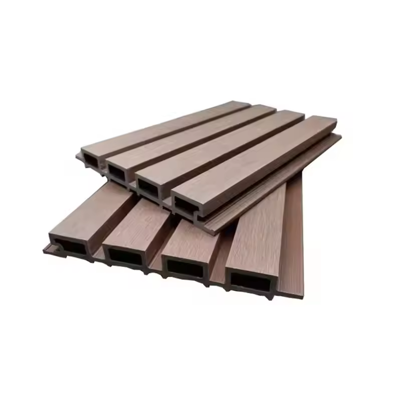 Wholesale low price outdoor home building panels PVC wood plastic composite exterior wall cladding