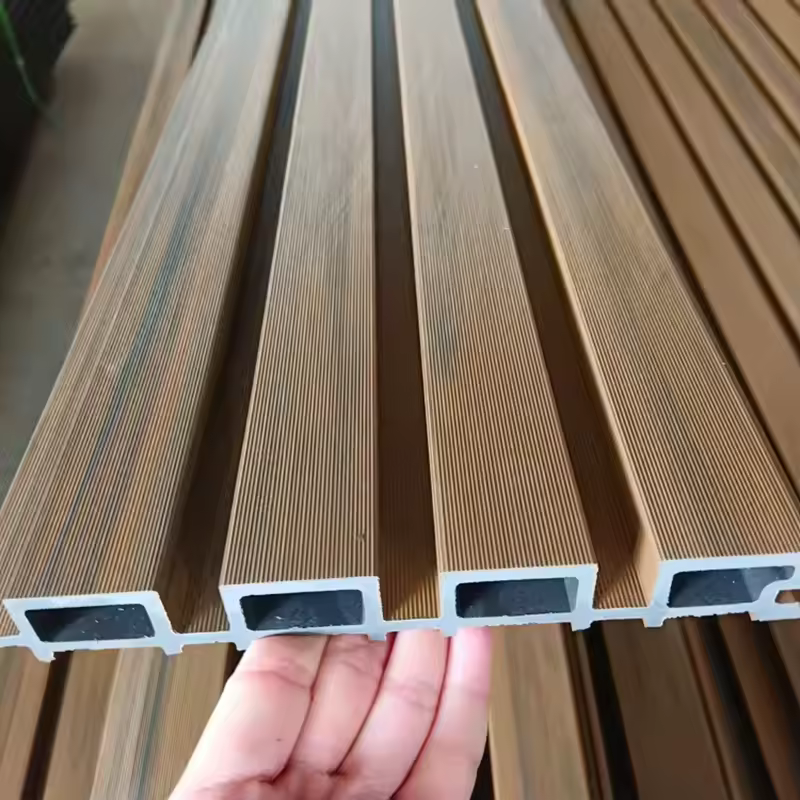 Waterproof Outdoor Wood-Plastic Wall Panel, Panel for Prefabricated House Exterior Wall, Exterior Decorative Panel