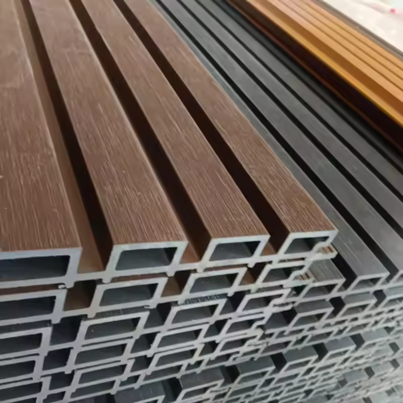 Waterproof Outdoor Wood-Plastic Wall Panel, Panel for Prefabricated House Exterior Wall, Exterior Decorative Panel