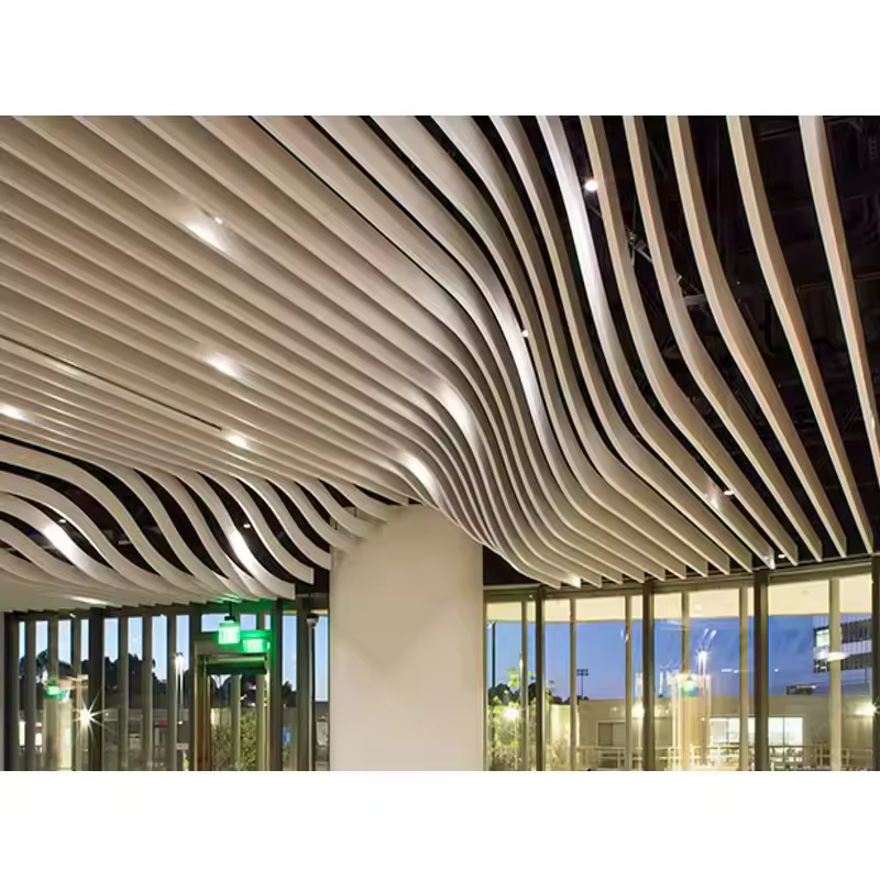 Commercial building aluminum alloy metal ceiling metal building materials ceiling baffle wave ceiling