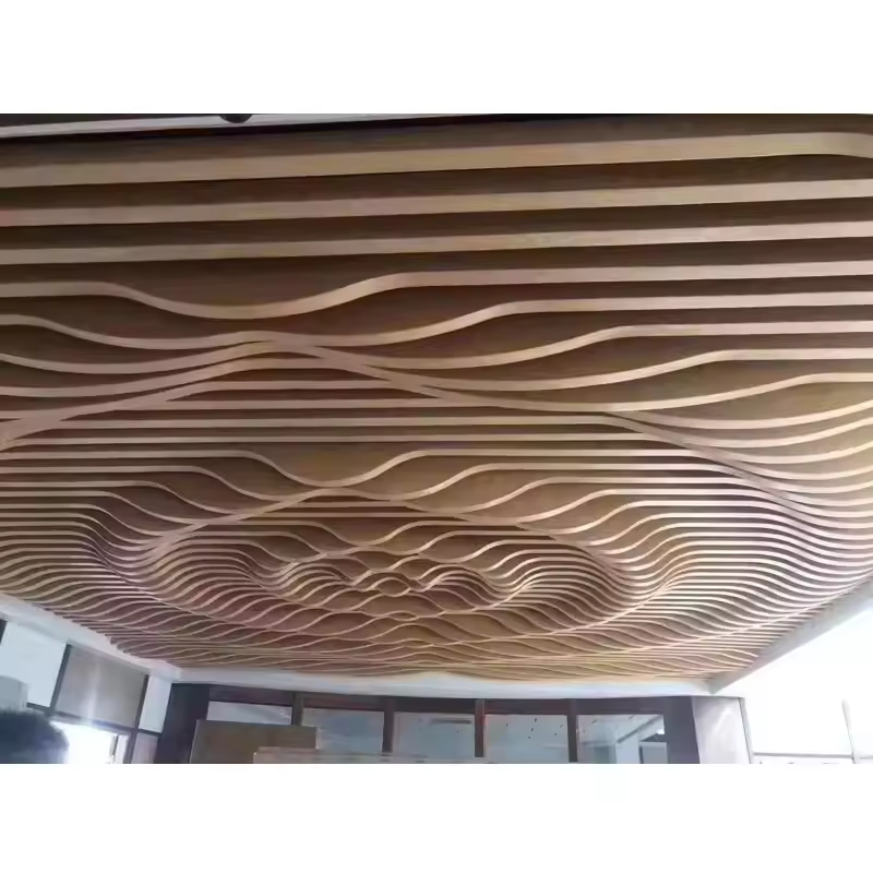 Suspended extruded art ceiling Metal building materials Suspended strip baffle