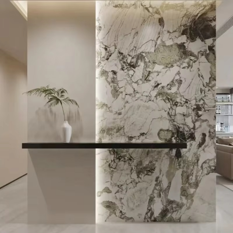 Waterproof 3D UV Marble Wall Panel, High-Gloss Board, PVC Sheet, Lightweight UV Wall Panel for Home Decor