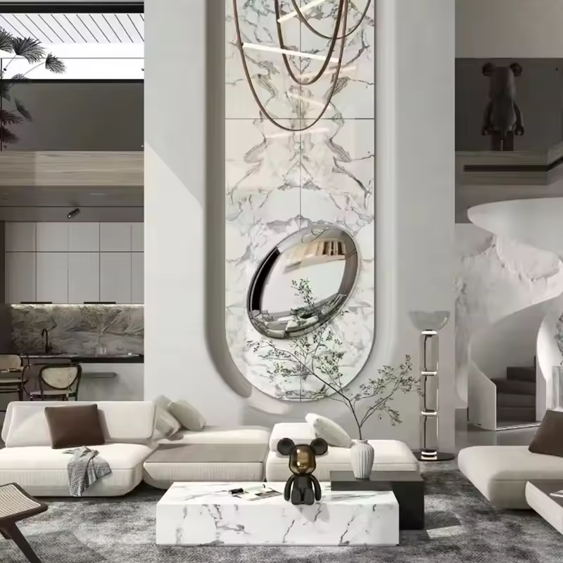 High Gloss Home Wall Panel 2.5mm Easy Install PVC UV Marble Wall Panel Marble Slab
