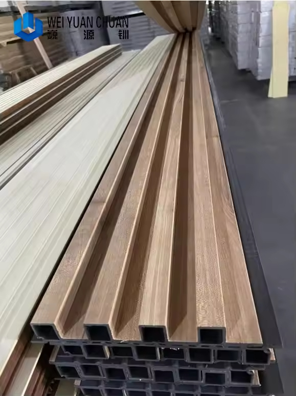 Fireproof Soundproof Decorative Interior PVC Wall Panel Cladding 3D Wooden Colorful Wall Panels