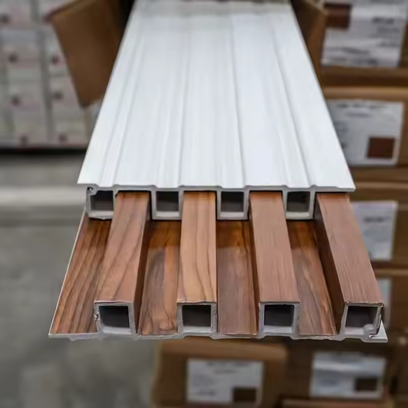 2025年最受欢迎  室内装饰 木质替代木塑带槽墙板