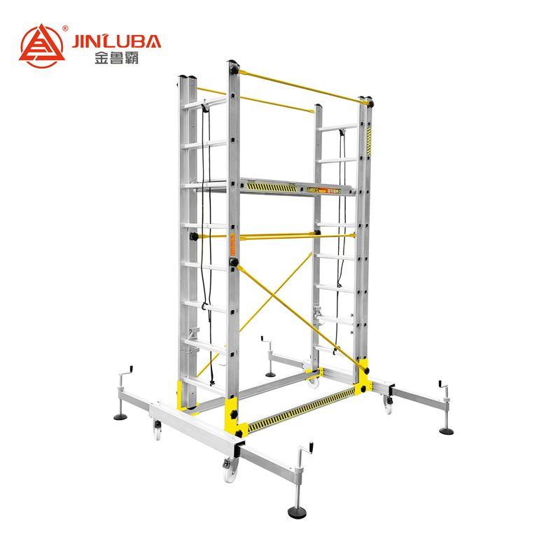 Aluminum Alloy Mobile Scaffolding | Portable Scaffold Systems | Factory Direct: Industrial Ladders & Lifting Platforms - Mobile & Adjustable Scaffold - Platform Height: 3.3m + Guardrail: 0.7m = Total Height 4.0m