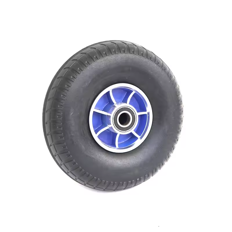  Aluminum Alloy Solid Rubber Wheel | Universal Wheel for Flatbed Cart | Heavy-Duty 10-inch Industrial Caster Wheel