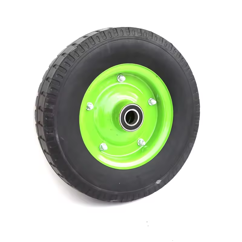 Rubber wheel flatbed cart, swivel caster, handcart wheel, heavy-duty 8-inch industrial caster