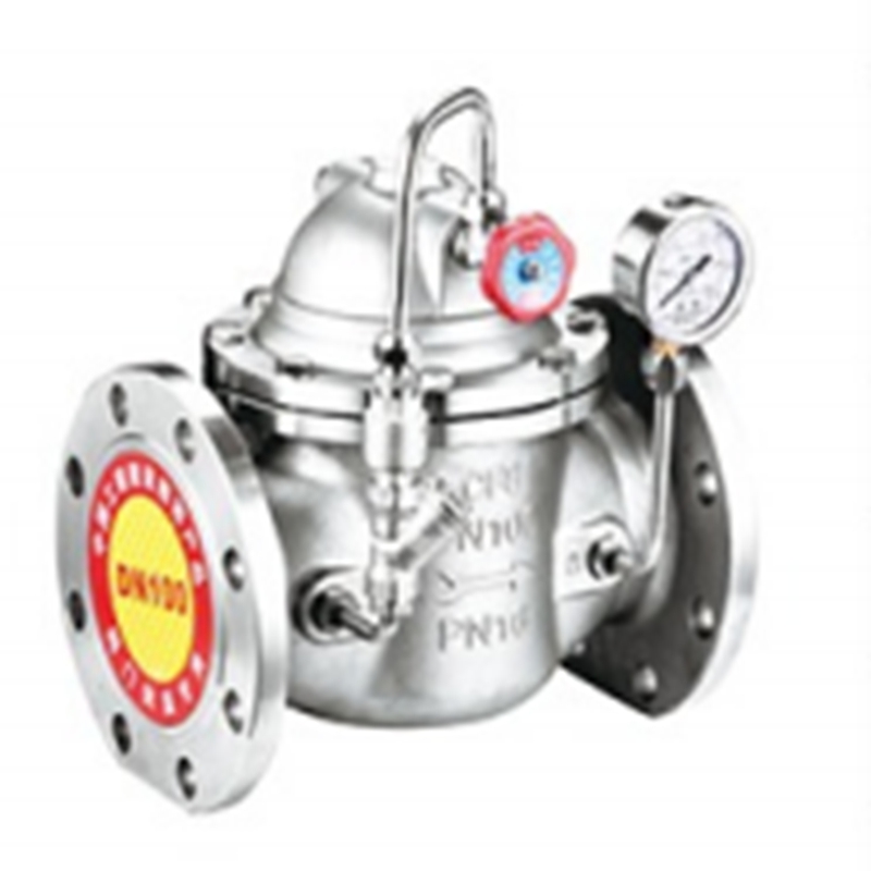 Factory direct supply stainless steel hydraulic control check valve with pressure gauge anti-water hammer valve