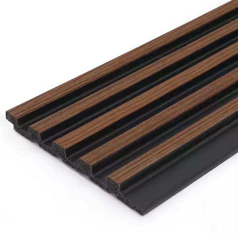 Paneles de pared de empalme PS personalizables en varios colores, imitación veta de madera o color sólido, para materiales de decoración de paredes de espacios comerciales.