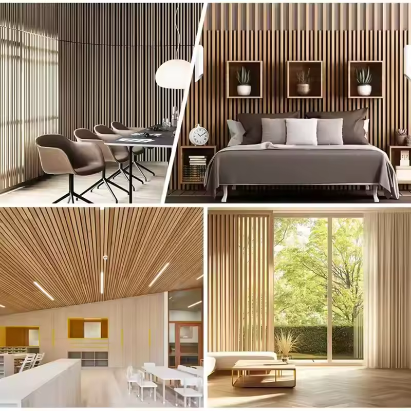 Wholesale new products, Internet celebrity ecological wood grille background wall, multi-color bamboo fiberboard, living room ceiling wall decoration engineering board