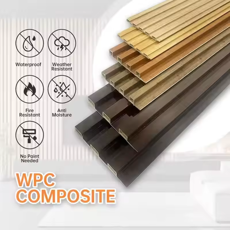 Wholesale new trend: waterproof and fireproof ecological wood grille, multi-color bamboo fiber wallboard, home decoration / industrial wall decoration materials